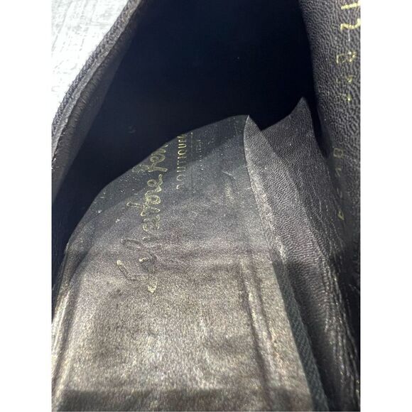 Salvatore Ferragamo Womens Slip On Square Toe Wedge Heel Mule Black Size 8.5 - Picture 7 of 8